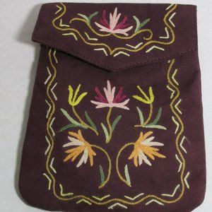 Embroidered Purse With Pocket to Convert to Hand Bag